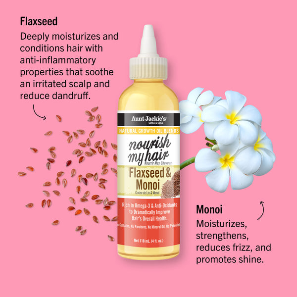 Nourish My Hair – Flaxseed & Monoi Natural Growth Oil Blend